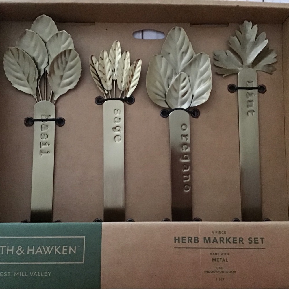 Smith & Hawken Metal HERB MARKER SET For Indoor or outdoor use. BRAND NEW - Picture 5 of 9